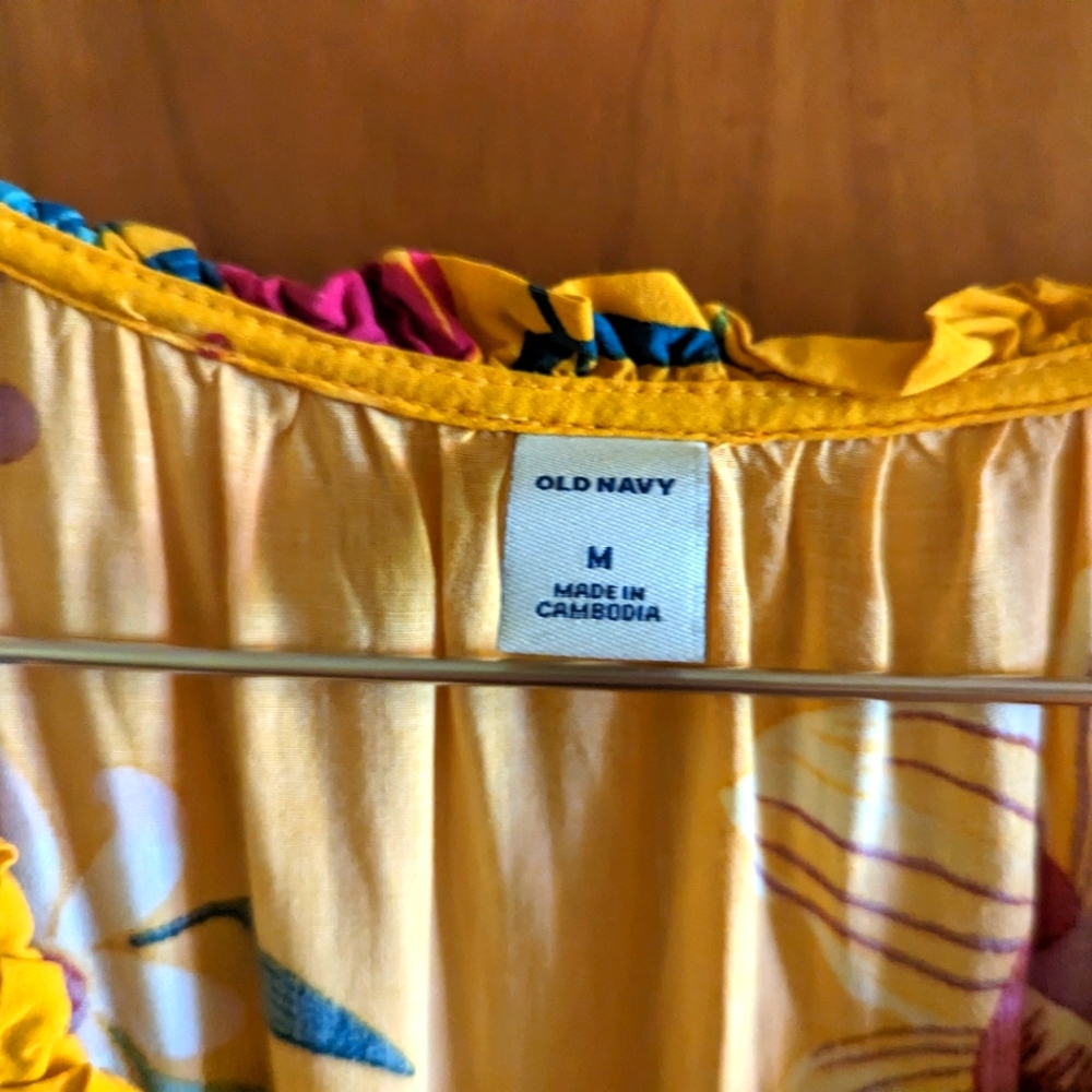 Old Navy Yellow Summer Dress, Sz M